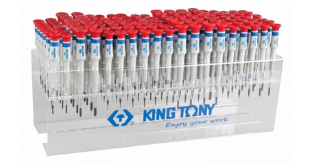 Стенд с прецизионными отвертками KING TONY 31419MR, серии 1431, 1432, 1433, 114 предметов