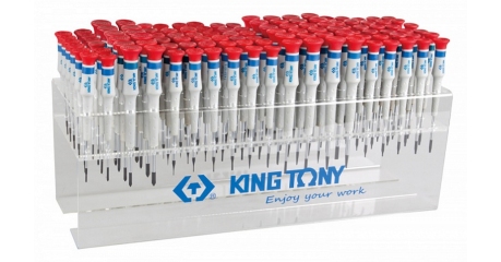 Стенд с прецизионными отвертками KING TONY 31419MR, серии 1431, 1432, 1433, 114 предметов