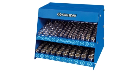 Стенд с торцевыми головками KING TONY 4572MR, 1/2", 8-32 мм, серия 4335M, 172 предмета