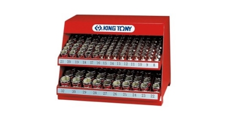 Стенд с торцевыми головками KING TONY 4572SR, 1/2", 5/16"-1&1/4", серия 4335S, 136 предметов