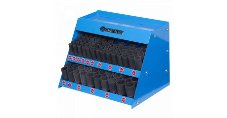 Стенд с ударными глубокими торцевыми головками KING TONY 4466SP, 1/2", 5/16"-1&1/4", серия 4435S, 102 предмета