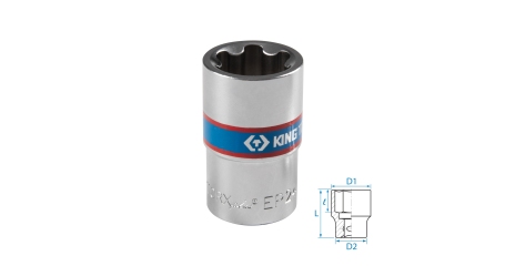 Головка торцевая TORX Plus 1/2, EP24, L = 45 мм KING TONY 433E24M