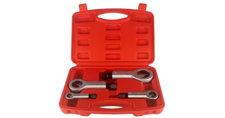 Съёмник для разбитых и прикипевших гаек гайкокол 4 предмета AE&T TA-D1012