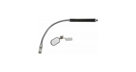 Телескопическое зеркало гибкое прямоугольное с магнитом и подсветкой JONNESWAY, 25х50 мм