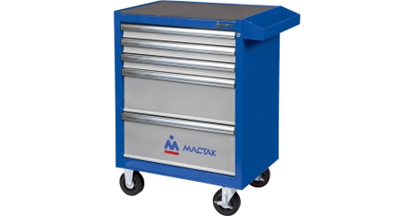 Тележка инструментальная 5 ящиков ОПТИМА синяя МАСТАК 521-05581MB
