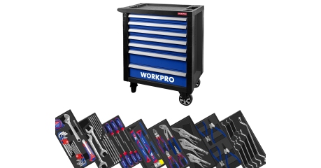 Тележка инструментальная 7 ящиков с 12 ложементами WP285002A WORKPRO