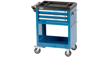 Тележка инструментальная профессиональная 3 полоки + открытый отсек NORDBERG T4N