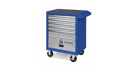 Тележка инструментальная серии «ОПТИМА», 5 полок и отсек, синяя МАСТАК 522-05581MB