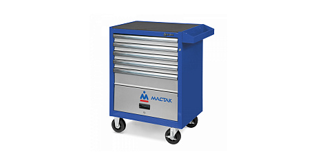 Тележка инструментальная серии «ОПТИМА», 5 полок и отсек, синяя МАСТАК 522-05581MB