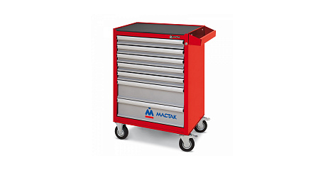 Тележка инструментальная серии «ОПТИМА», 7 полок, красная МАСТАК 521-07581MR