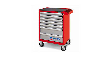 Тележка инструментальная серии «ОПТИМА», 7 полок, красная МАСТАК 521-07581MR