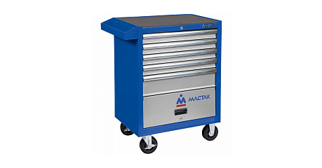 Тележка инструментальная серии «ПРИМА», 5 полок и отсек, синяя МАСТАК 522-05581B