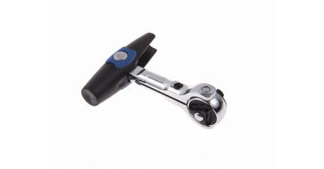 Трещотка 1/4", 114 мм, 72 зубца, дисковый механизм, поворотная голова с кнопкой KING TONY 2752-45G