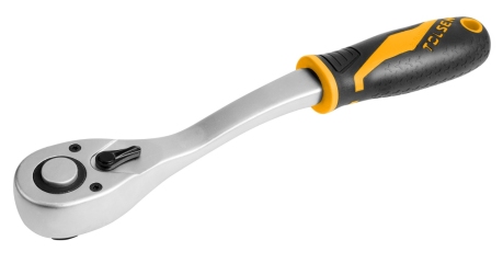 Трещотка "GRIPro" 1/4" 175 мм 72 зубца флажковая с кнопкой TOLSEN TT16118