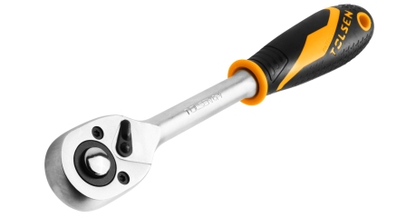 Трещотка "GRIPro" 3/8" 202 мм 72 зубца флажковая с кнопкой TOLSEN TT15119