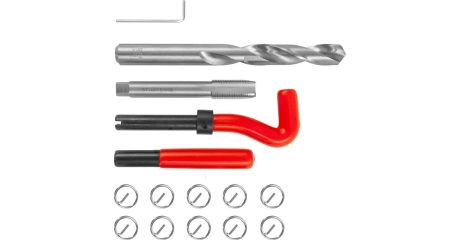 Набор для восстановления резьбы M14x1.5, 15 предметов Thorvik TRIS1415