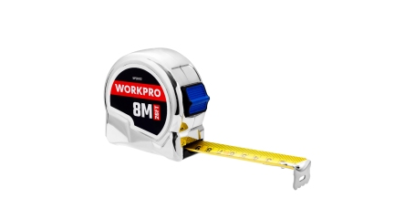 Рулетка 8м(26футов)*25мм металлический корпус WP261012 WORKPRO