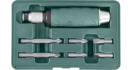 Ударная отвертка с битами SL 8,10мм PH# 2,3 36мм и PH# 2,3 80мм 7 предметов JONNESWAY AG010055A