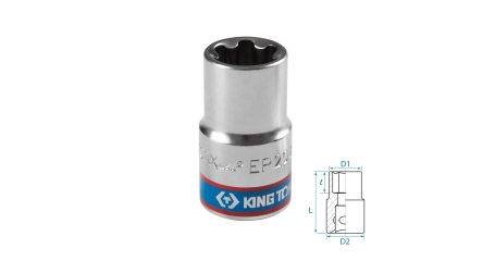 Головка торцевая TORX Plus 1/2, EP20, L = 45 мм KING TONY 433E20M