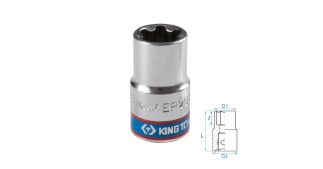 Головка торцевая TORX Plus 1/2, EP20, L = 45 мм KING TONY 433E20M"