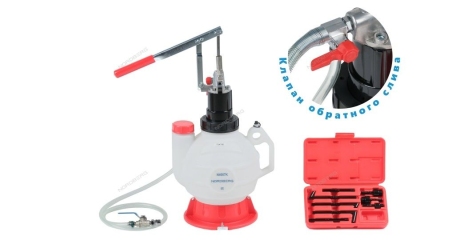 Установка для заливки масла в АКПП, ручная, с переходниками, 7,5 л NORDBERG N4007K