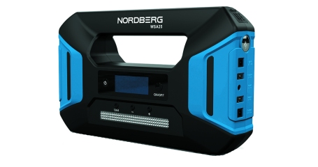 Устройство пусковое портативное 5/12/15V с компрессором, емкость 25 Aч NORDBERG WSA25