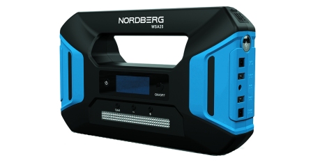 Устройство пусковое портативное 5/12/15V с компрессором, емкость 25 Aч NORDBERG WSA25