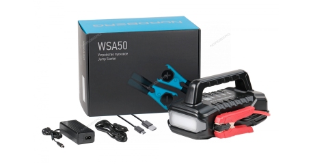 Устройство пусковое портативное 5/9/12/24V емкость 56 Aч NORDBERG WSA50