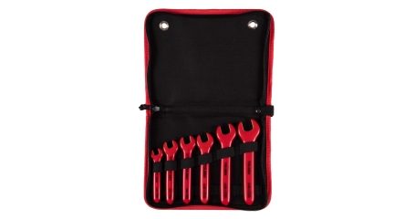 Набор рожковых диэлектрических ключей, 10-19 мм, 6 предметов, в футляре на молнии TOLSEN TTV83606