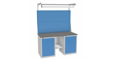 Верстак ДиКом ВЛ-К-150-10 с двойным экраном и подсветкой