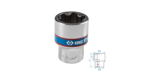 Головка торцевая TORX Plus 1/2, EP30, L = 45 мм KING TONY 433E30M