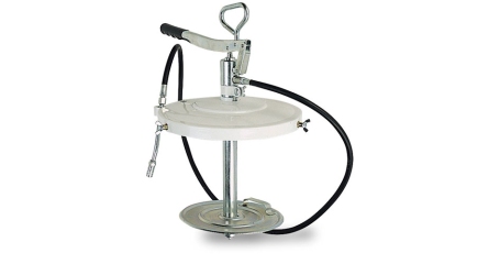 Высоконапорный насос для консистентной смазки для бочек 20 кг. В комплекте – крышка для бочки 330 мм