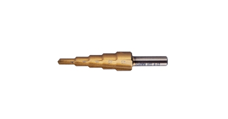 Сверло ступенчатое, GARWIN INDUSTRIAL, 102550-4-12-5 (4,0-12,0 мм), 5 ступеней, HSS, TiN