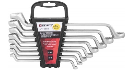 Набор ключей накидных на пластиковом держателе 6-22 мм, 8 предметов Thorvik W2S8PR