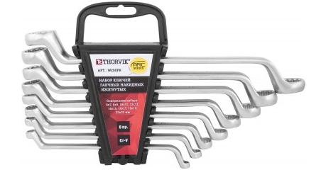 Набор ключей накидных на пластиковом держателе 6-22 мм, 8 предметов Thorvik W2S8PR