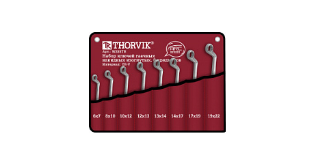 Набор ключей накидных в сумке Thorvik W2S8TB, 6-22 мм, 8 предметов