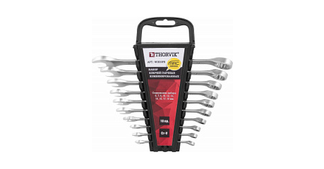 Набор ключей комбинированных на пластиковом держателе Thorvik W3S10PR (6-19 мм, 10 предметов)