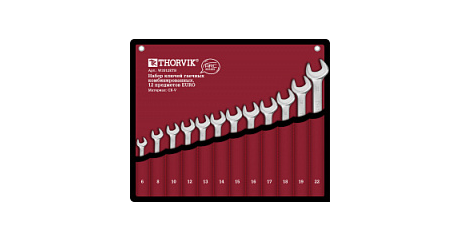 Набор ключей комбинированных в сумке Thorvik W3S12ETB 6-22 мм, 12 предметов