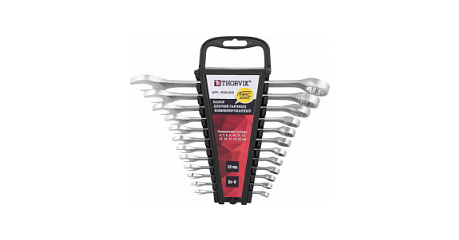 Набор ключей комбинированных на пластиковом держателе Thorvik W3S12PR  (6-22 мм, 12 предметов)
