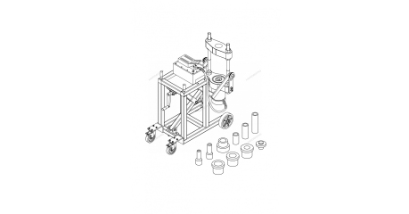 Выпрессовщик шкворней NORDBERG N31PE76A (75 тонн) с тележкой, пневмопривод