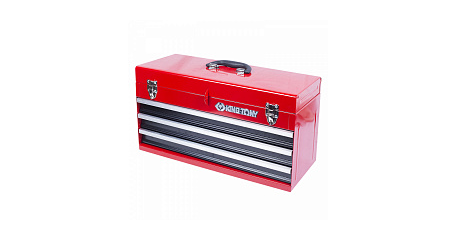 Ящик инструментальный, 3 ящика и отсек, красный KING TONY 87401-3