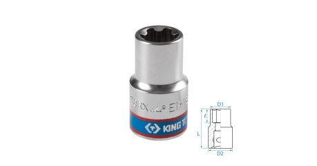 Головка торцевая TORX Plus 1/2, EP18, L = 45 мм KING TONY 433E18M"