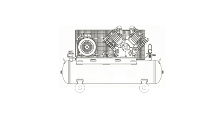 Компрессор поршневой NORDBERG NCT370/1400 с ременной передачей 380 В, ресивер 370 л, 1400 л/мин