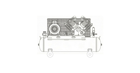 Компрессор поршневой NORDBERG NCT370/1400 с ременной передачей 380 В, ресивер 370 л, 1400 л/мин
