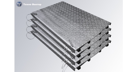 Задние сдвижные платформы для установки в нишу (платформа 019-03), 4 шт.