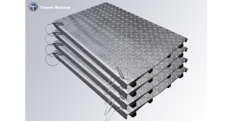 Задние сдвижные платформы для установки в нишу (платформа 019-03), 4 шт.