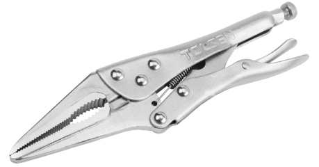 Зажим с фиксатором 165 мм тонконосый TOLSEN TT10381