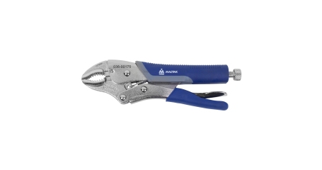 Зажим с фиксатором 175 мм, фигурные губки МАСТАК 036-00175H