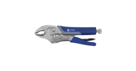 Зажим с фиксатором 175 мм, фигурные губки МАСТАК 036-00175H