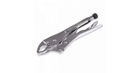 Зажим с фиксатором KING TONY 6013-10R, 250 мм, с закругленными губками